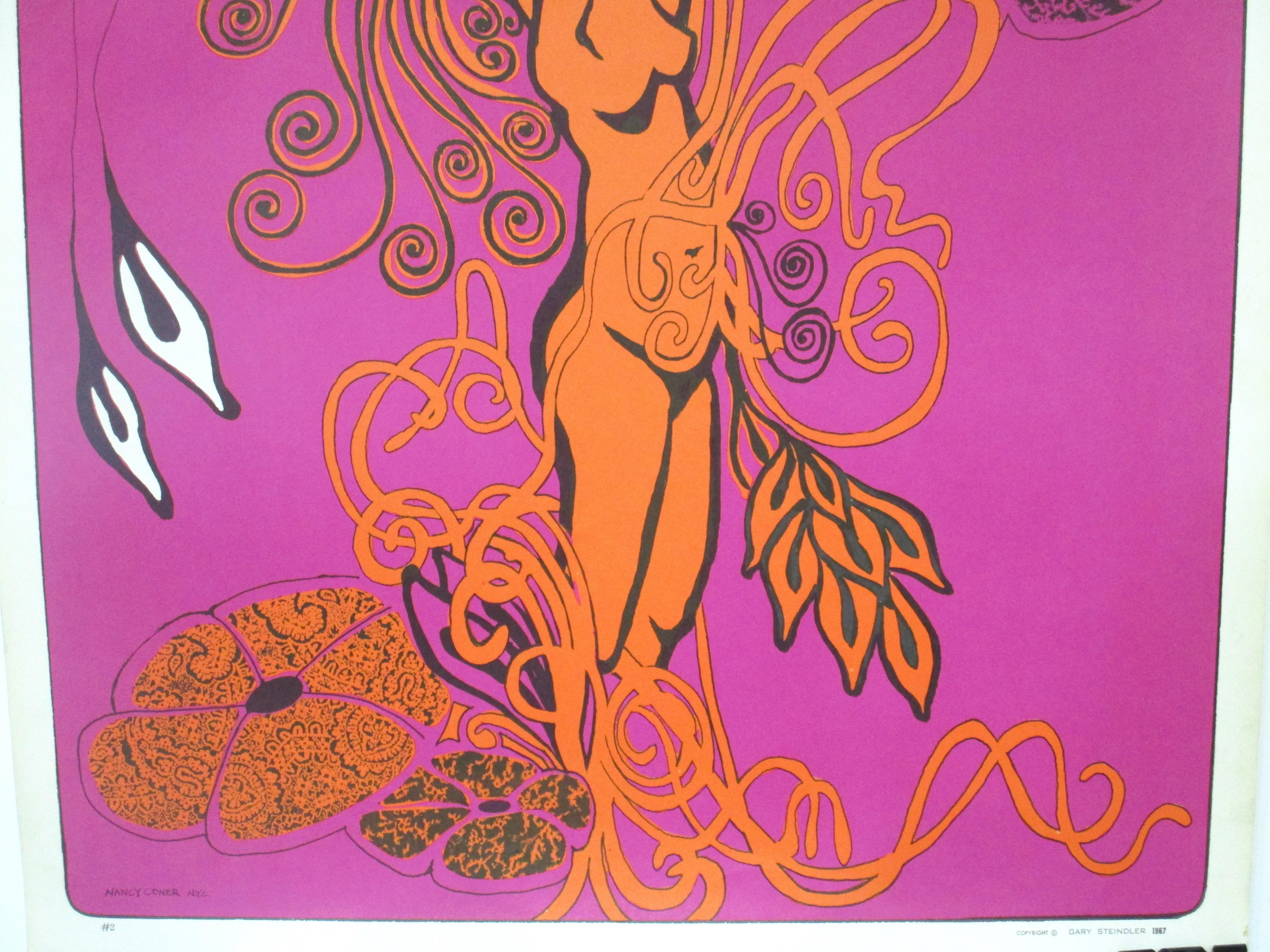 American Psychedelic 1967 Poster by Nancy Conner For Sale