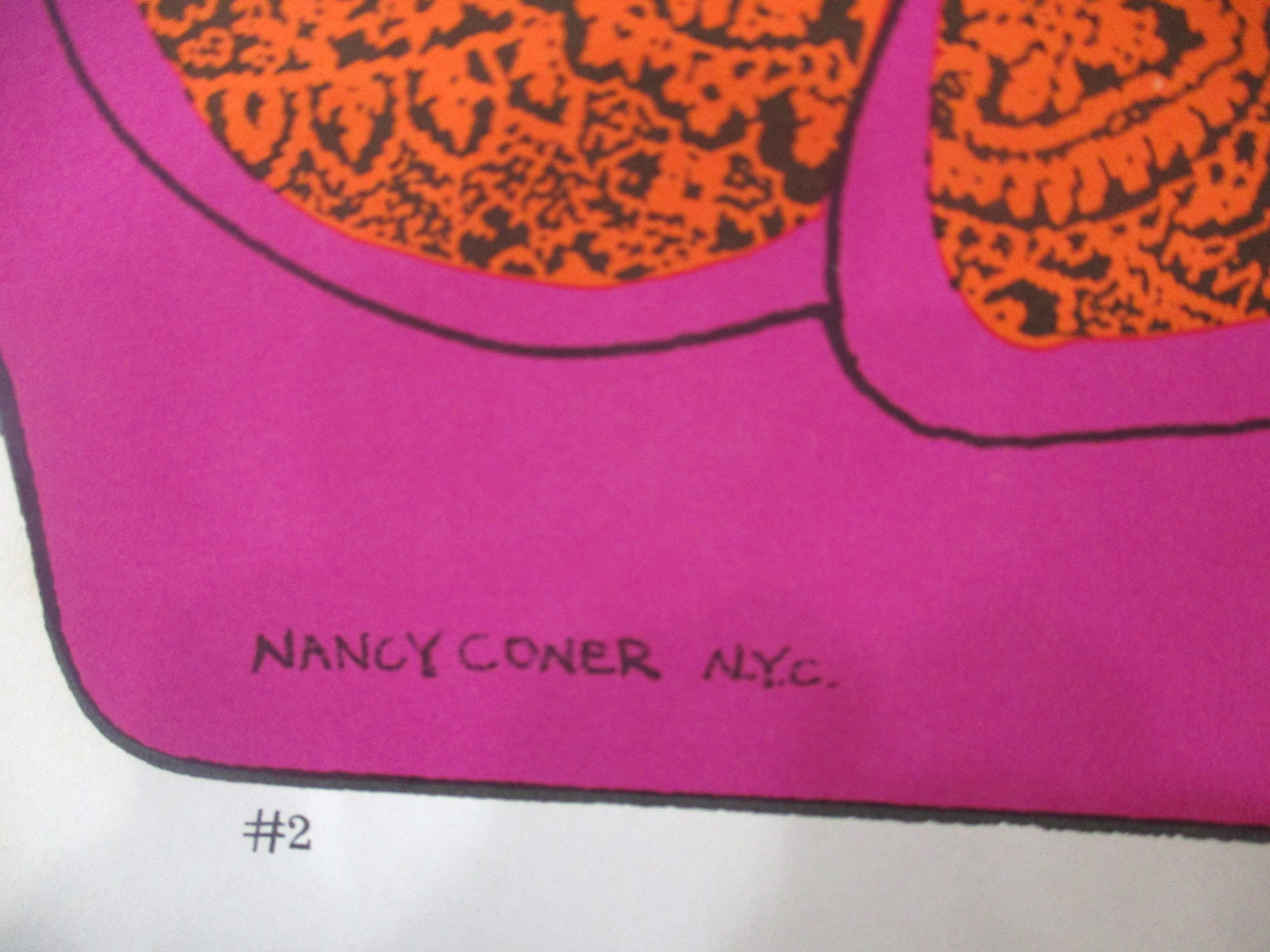 Affiche psychédélique de Nancy Conner, 1967 Bon état - En vente à Cincinnati, OH