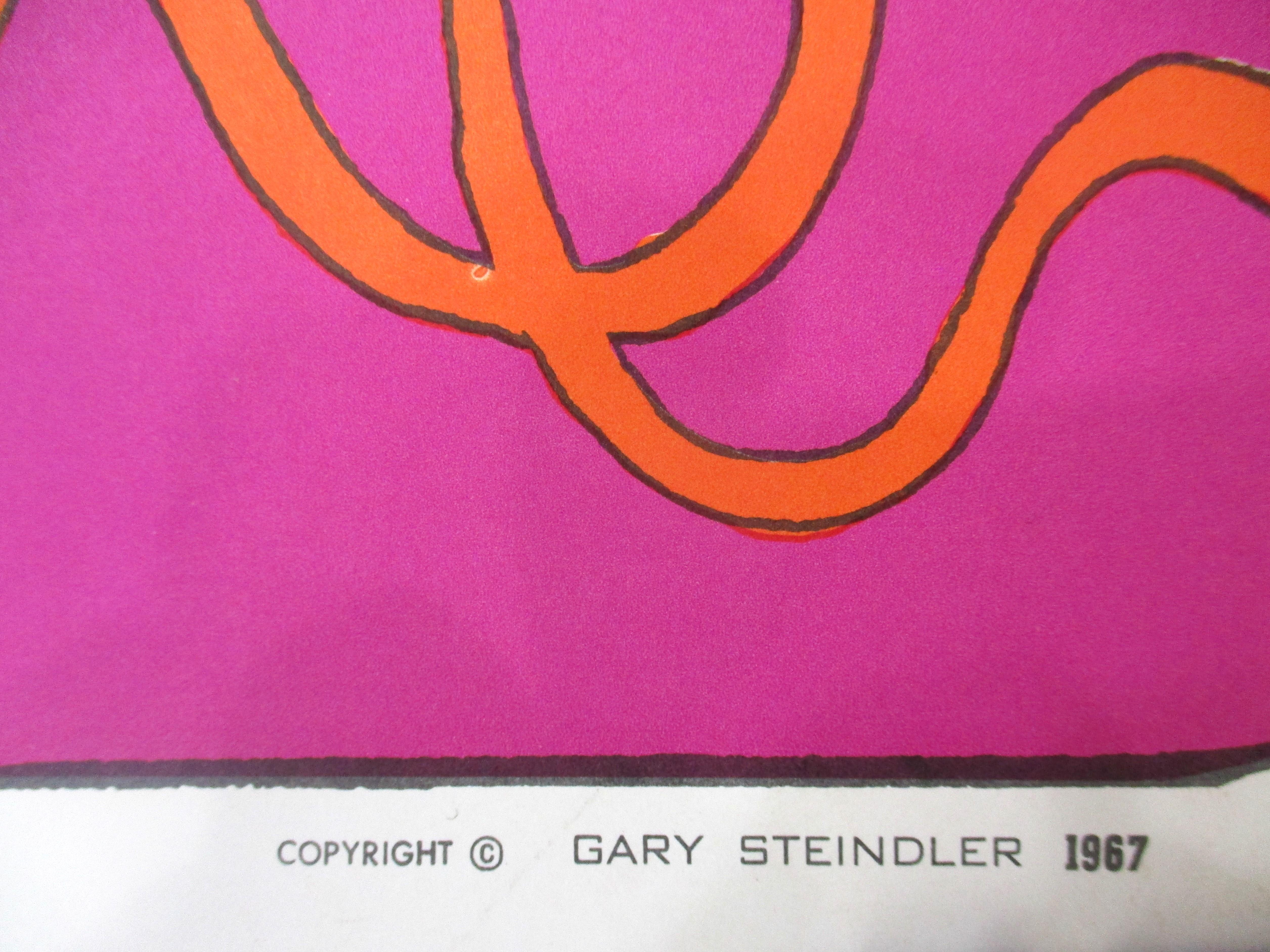 Cartel psicodélico de 1967 por Nancy Conner siglo XX en venta