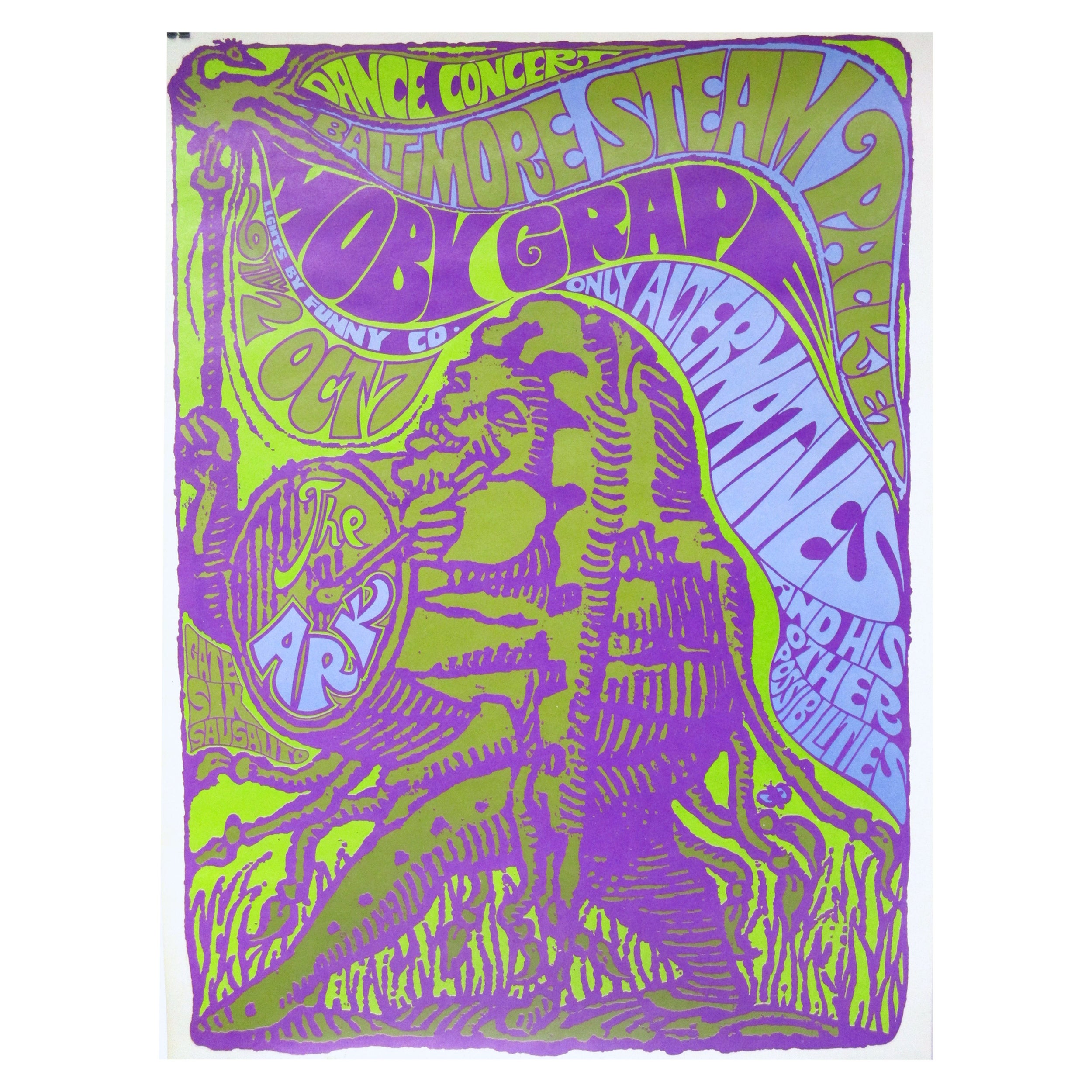 Psychedelisches Ark Rock-Poster 1967, Tanz Konzert
