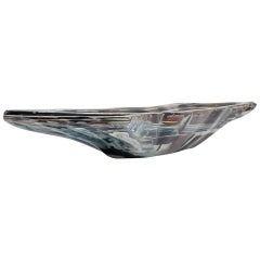 Psychedelic Art Sculptural Bowl Vivid Colorful Acrylic Pour Organic Modern 1970s