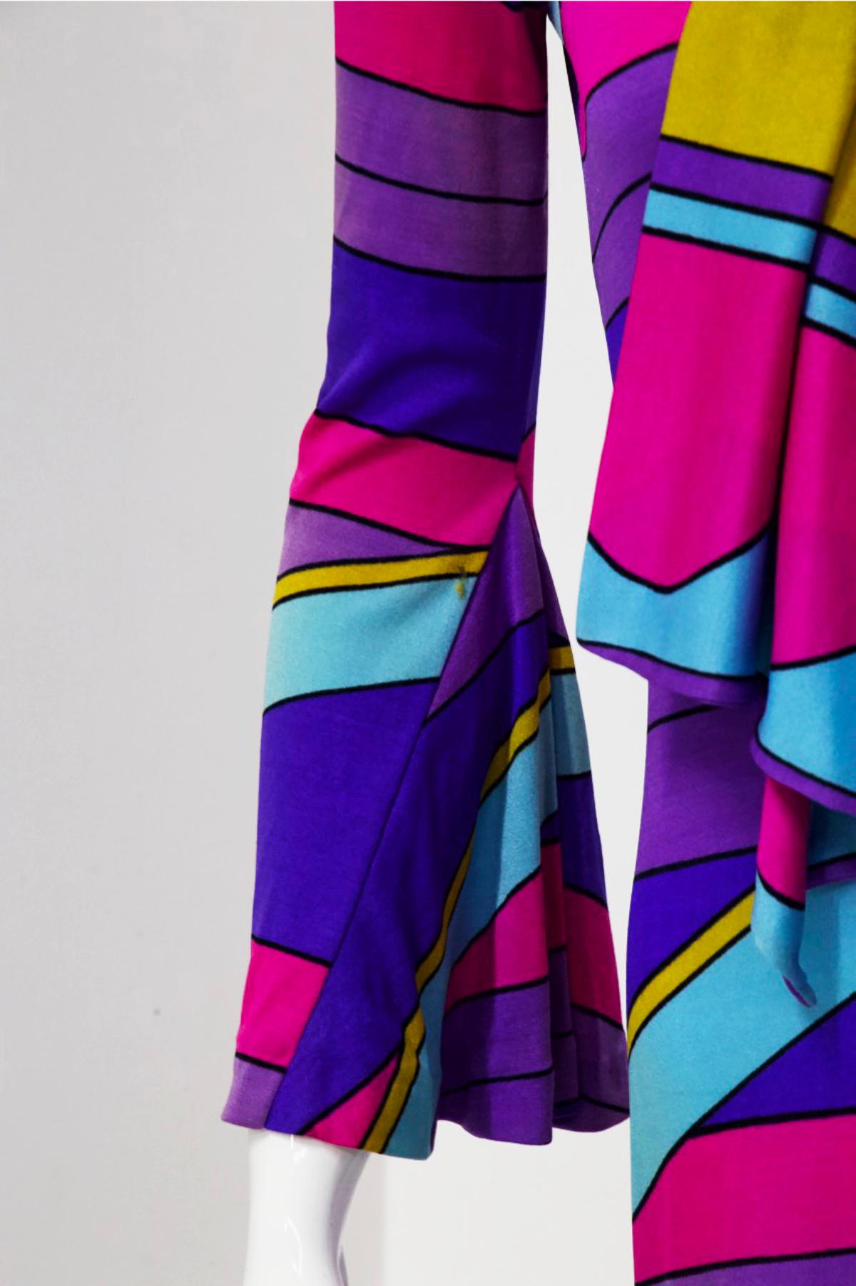 Psychedelic Louis Féraud maxi dress 8