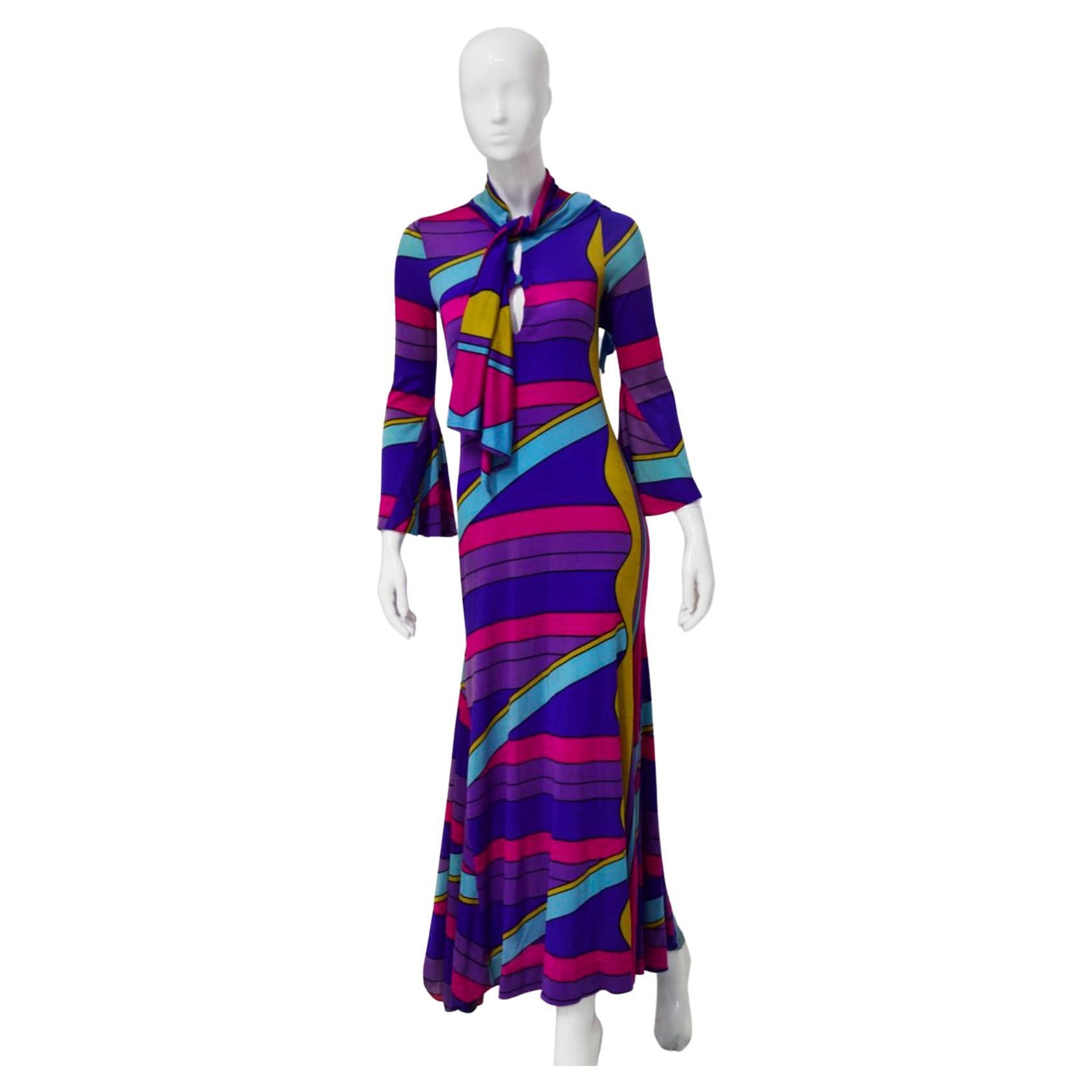 Psychedelic Louis Féraud maxi dress