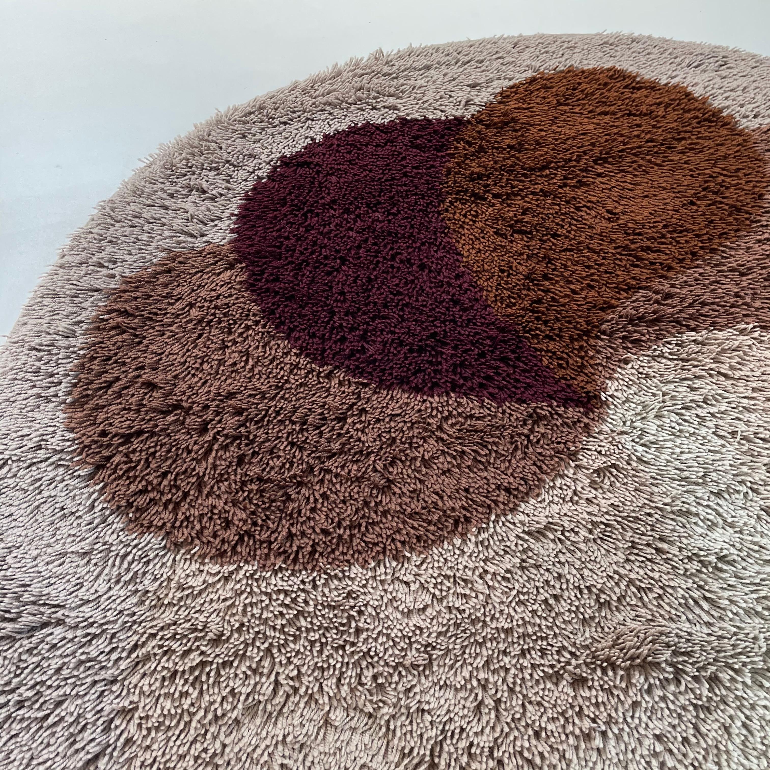 Psychedelic Multi-Color Panton Style High Pile Rya Rug Carpet Desso, Netherlands In Good Condition For Sale In Kirchlengern, DE