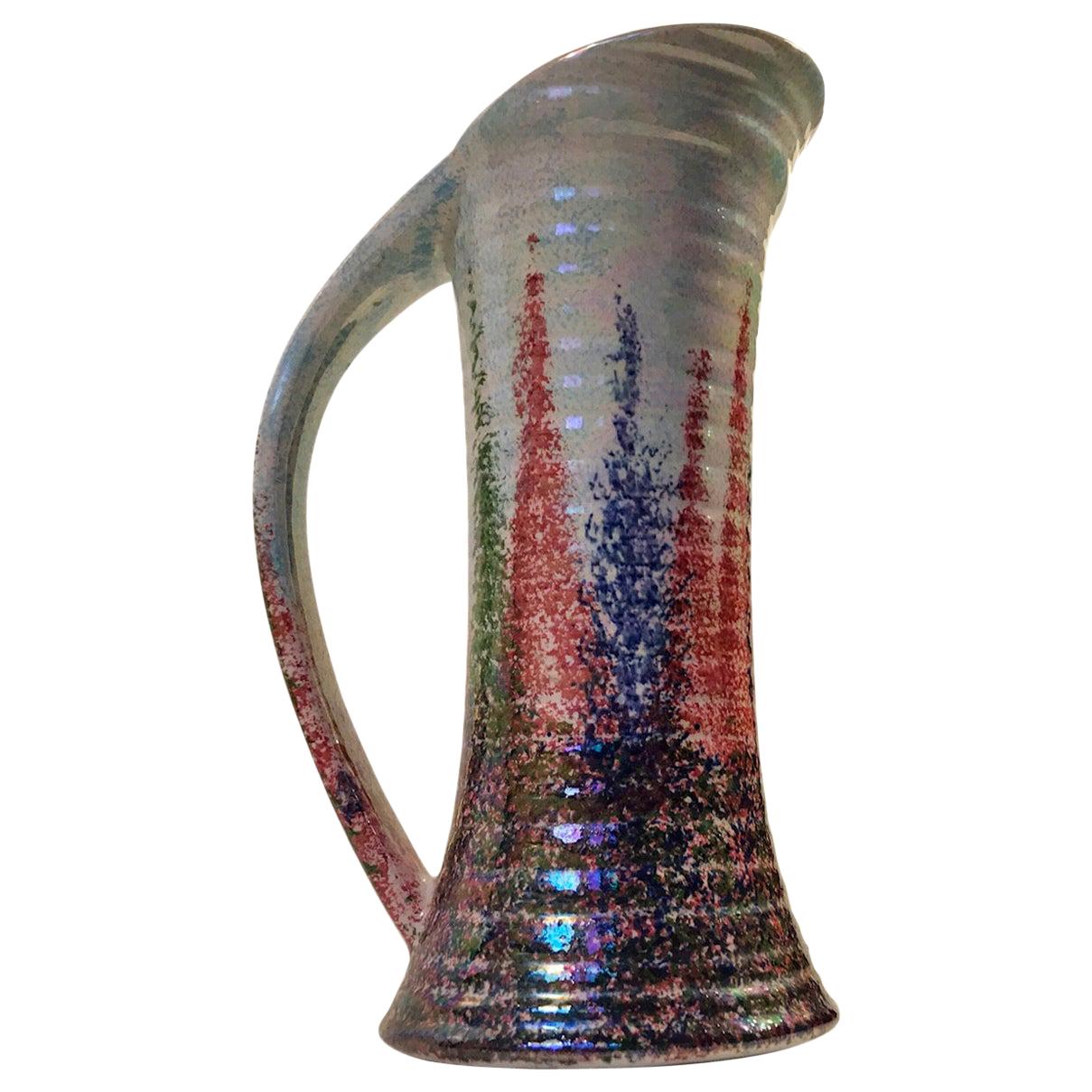 Psychedelic Pitcher from Royal Art Pottery, 1930s For Sale