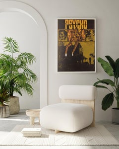 "Psycho", Czech A1 Film Movie Poster, 1970, Hitchcock