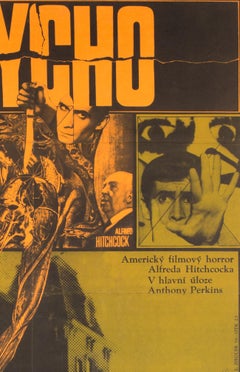"Psycho":: tschechisches Filmplakat:: 1970:: Hitchcock