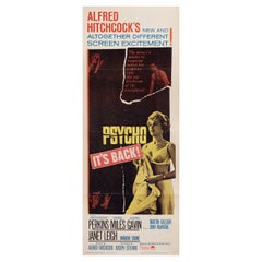 Psycho R1965 U.S. Insert Film Poster
