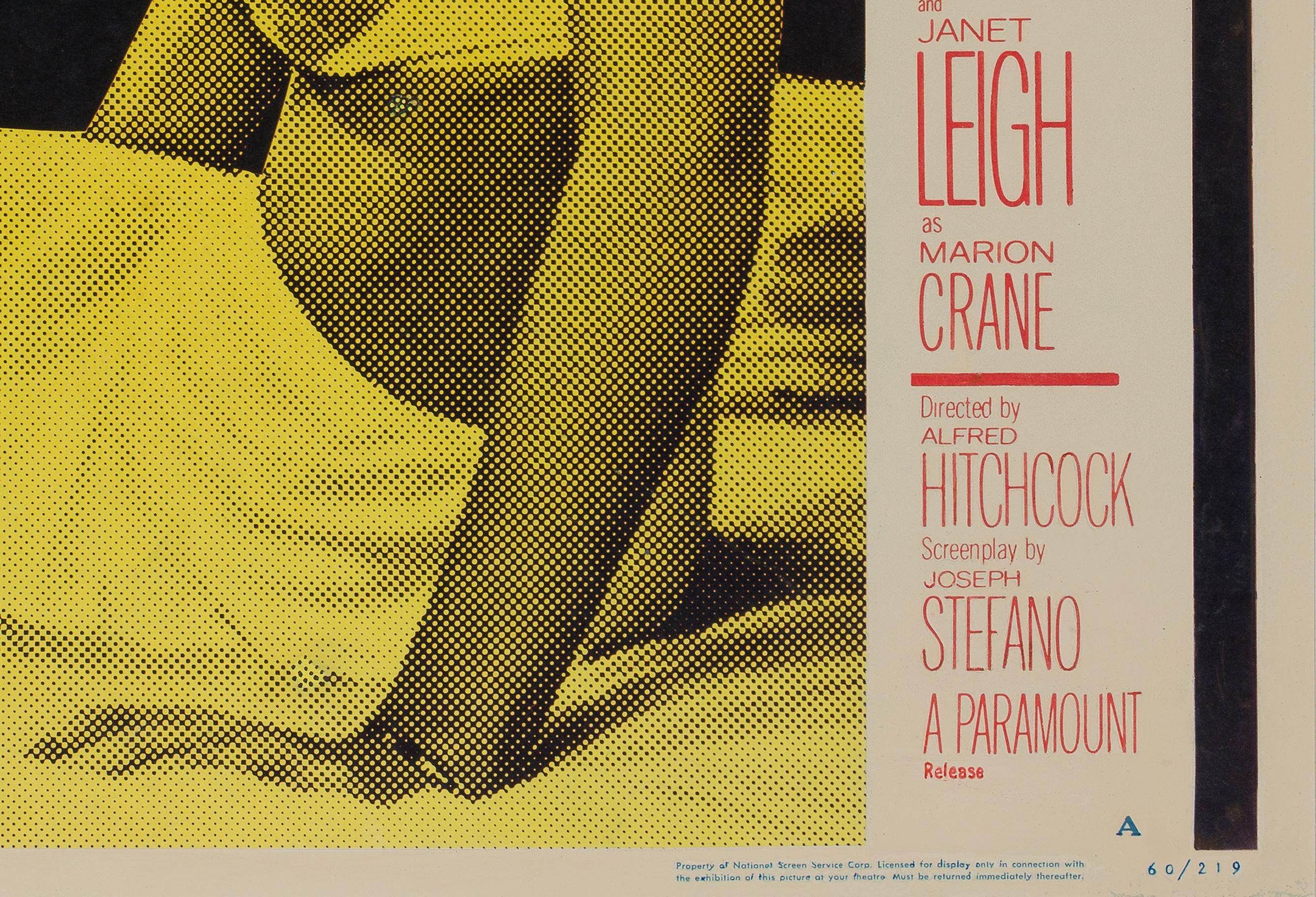 „Psycho“, US-Filmplakat, 1960 (amerikanisch)