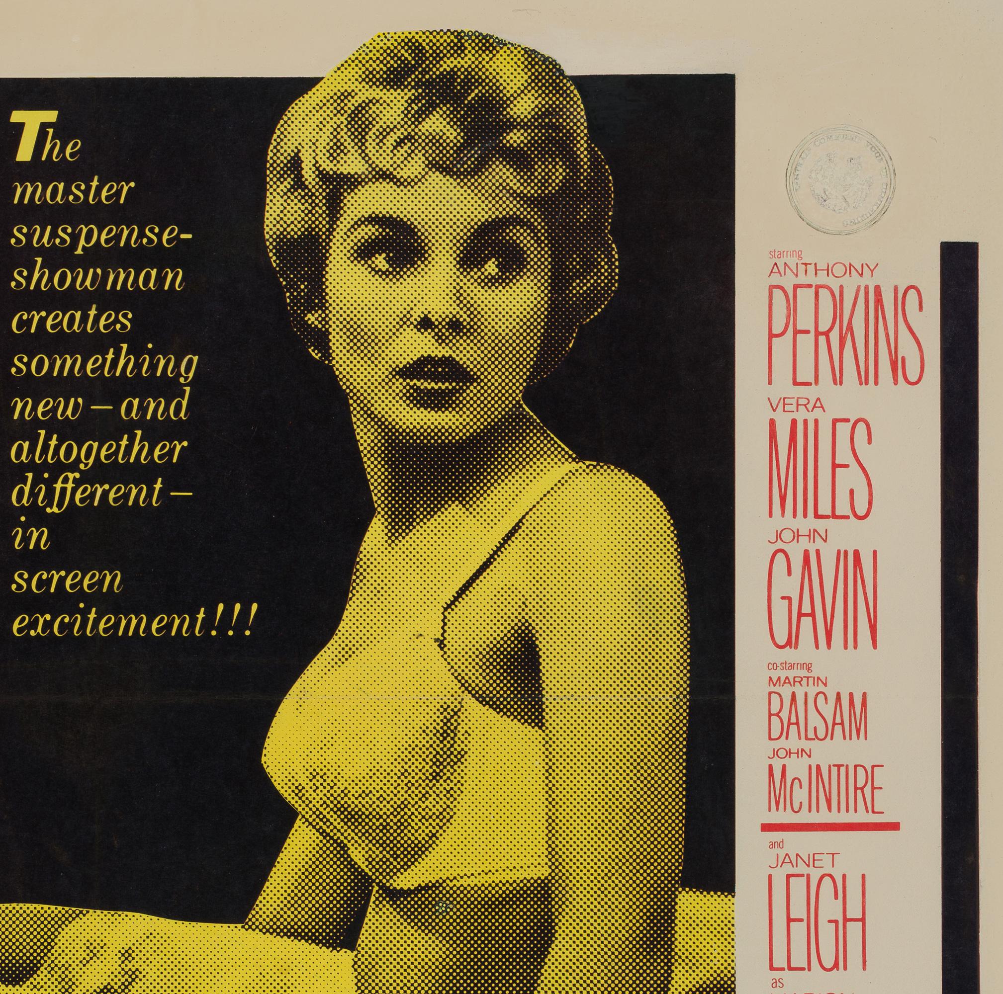 „Psycho“, US-Filmplakat, 1960 im Zustand „Hervorragend“ in Bath, Somerset