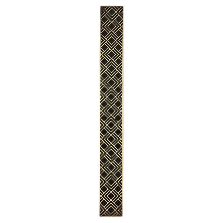 PT/AD/09  pull handle in engraved brass 30cm : Art deco collection