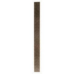 Engraved brass door pull – Art Deco linear design, 70 cm