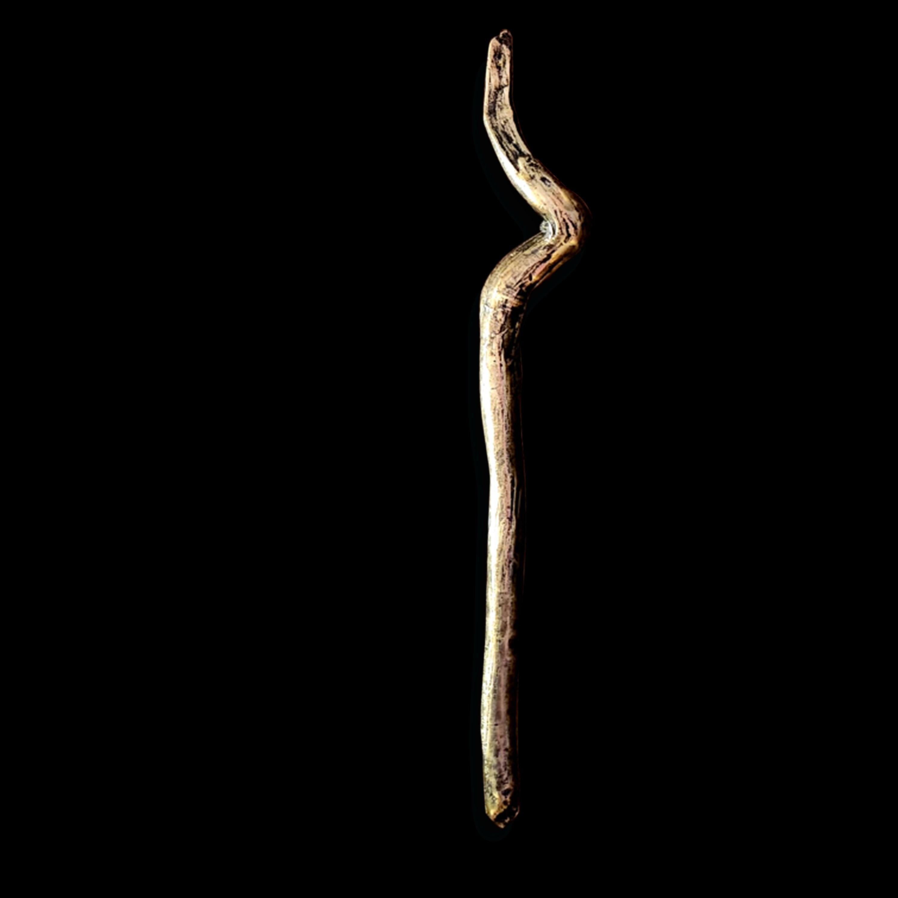 PT/E/09 Brass door pull: Organic style crafted in an artisan foundry 35.5 cm In New Condition For Sale In Marrakech, MA