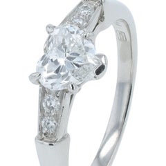 PT950 Harry Winston .71 CTR Heart Engagement Ring