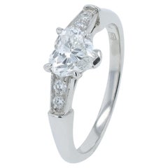 PT950 Harry Winston .71 CTR Heart Engagement Ring