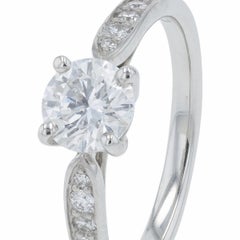 PT950 Tiffany & Co 0.72 CT Center Engagement Ring