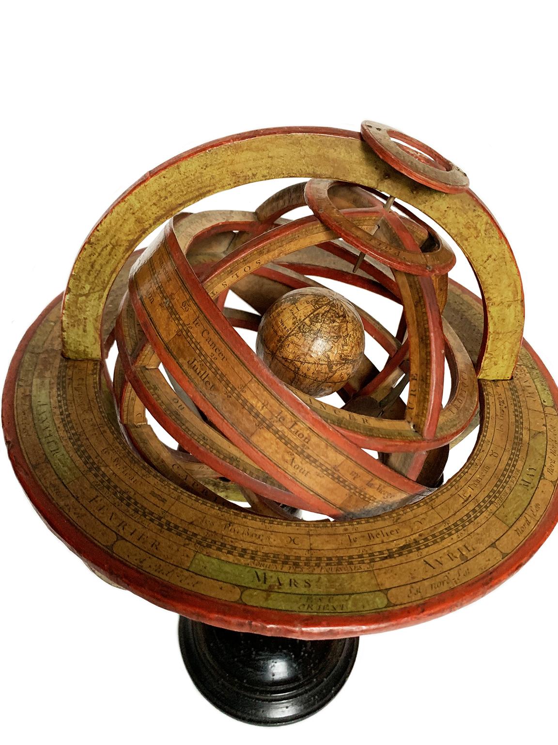 Stampato Ptolemaic Armillary Sphere, Charles-François Delamarche, Parigi, ante 1798 in vendita