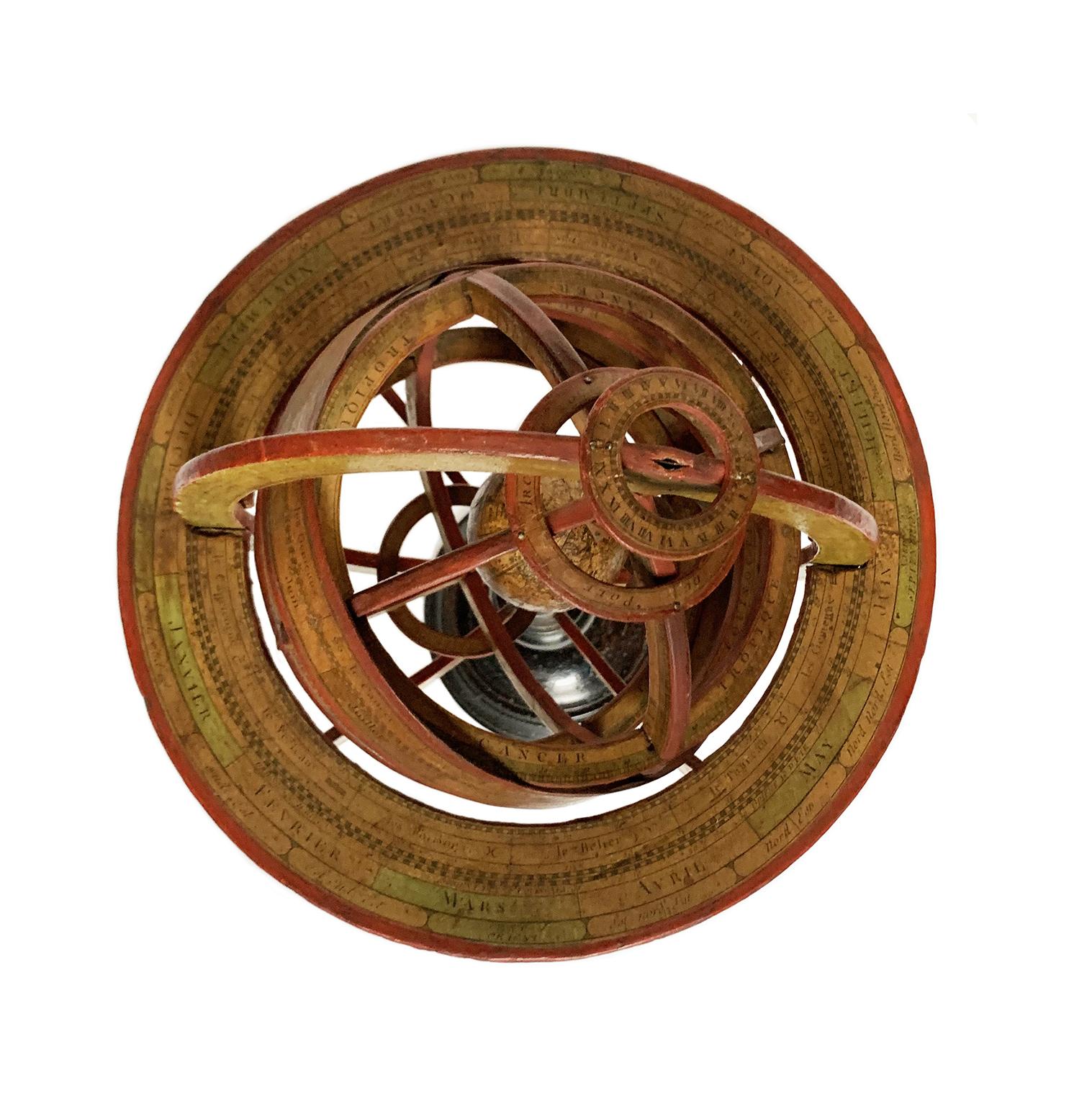 Ptolemaic Armillary Sphere, Charles-François Delamarche, Parigi, ante 1798 In condizioni buone in vendita a Milano, IT