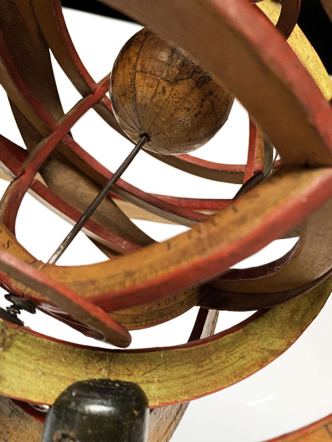 Legno Ptolemaic Armillary Sphere, Charles-François Delamarche, Parigi, ante 1798 in vendita