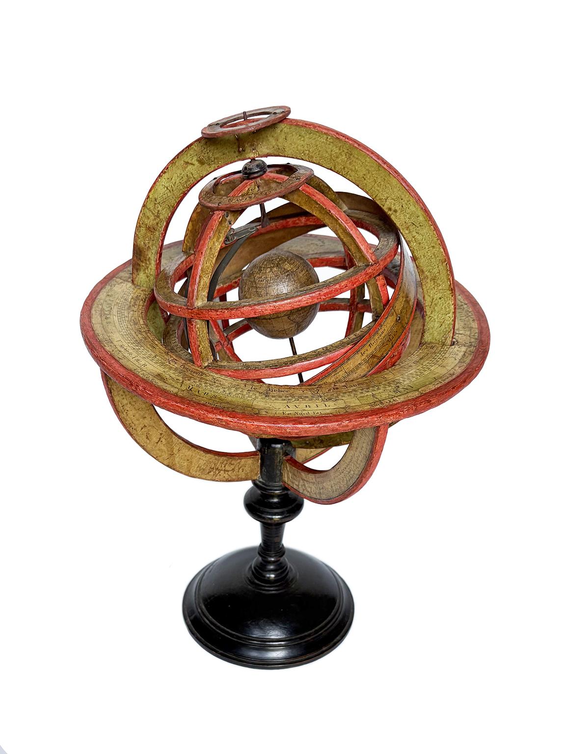 French Sphère armillaire ptolémaïque, Charles-François Delamarche, Paris, ante 1798 en vente
