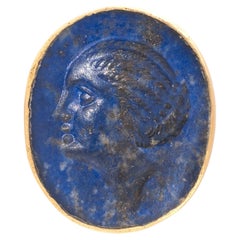 Anello Tolemaico in Lapislazzuli Intaglio in oro del III-II secolo a.C.