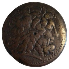 Ptolomeo III Moneda de bronce de dos caras 94,5 gr