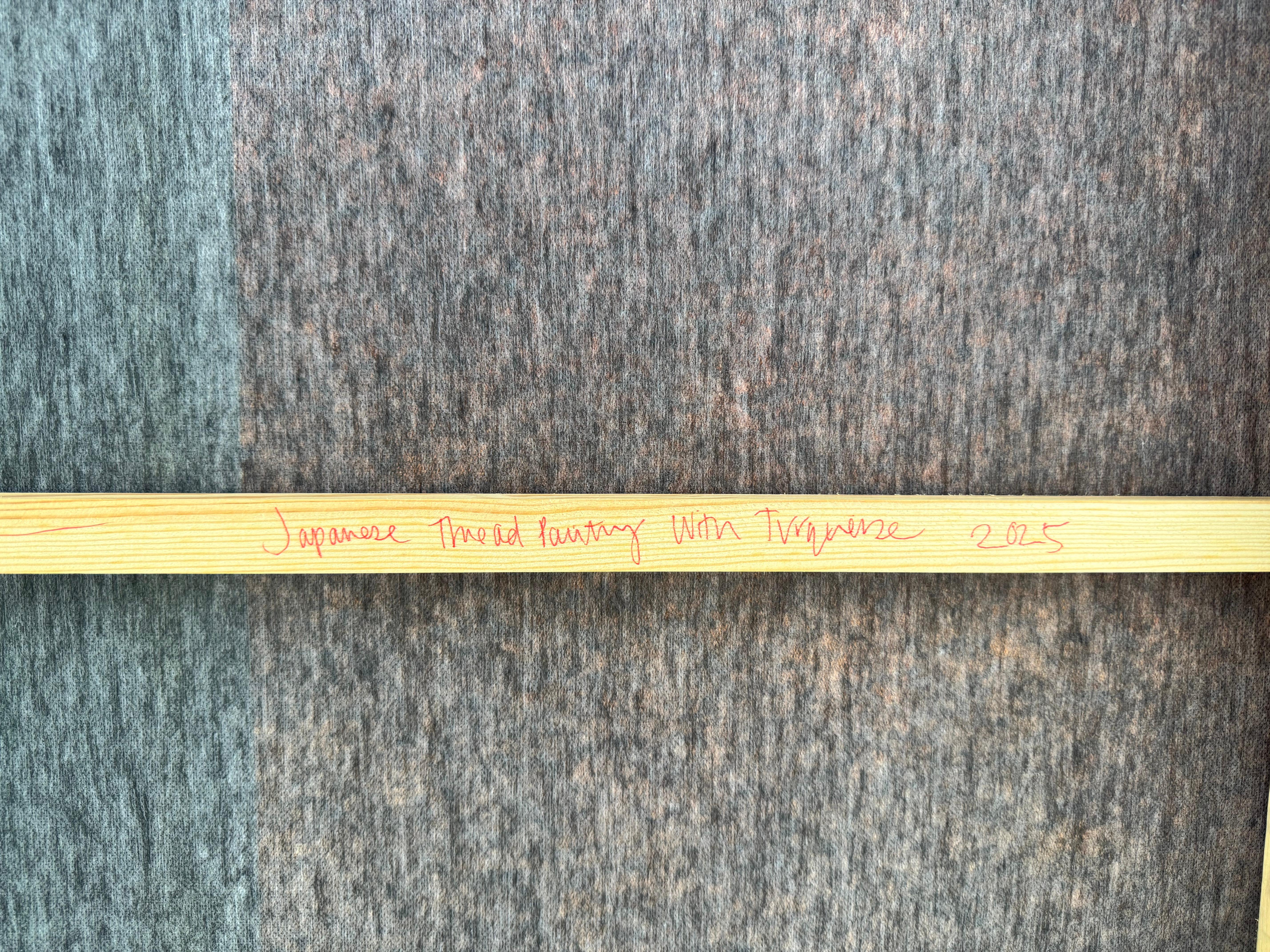 Japanese Thread Painting with Turquoise, 2025, Ptolemy Mann For Sale 9