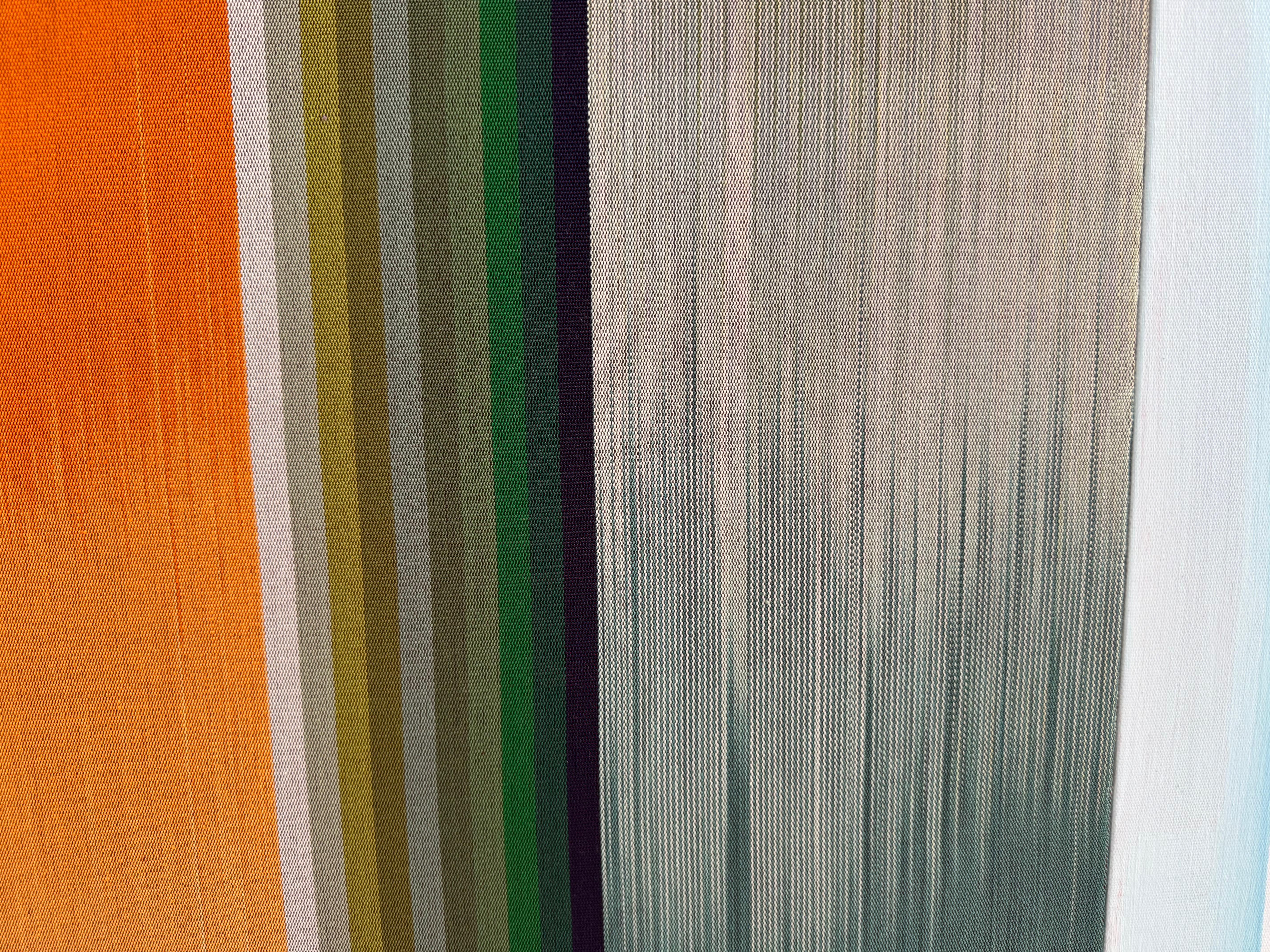 Japanese Thread Painting with Turquoise, 2025, Ptolemy Mann For Sale 4