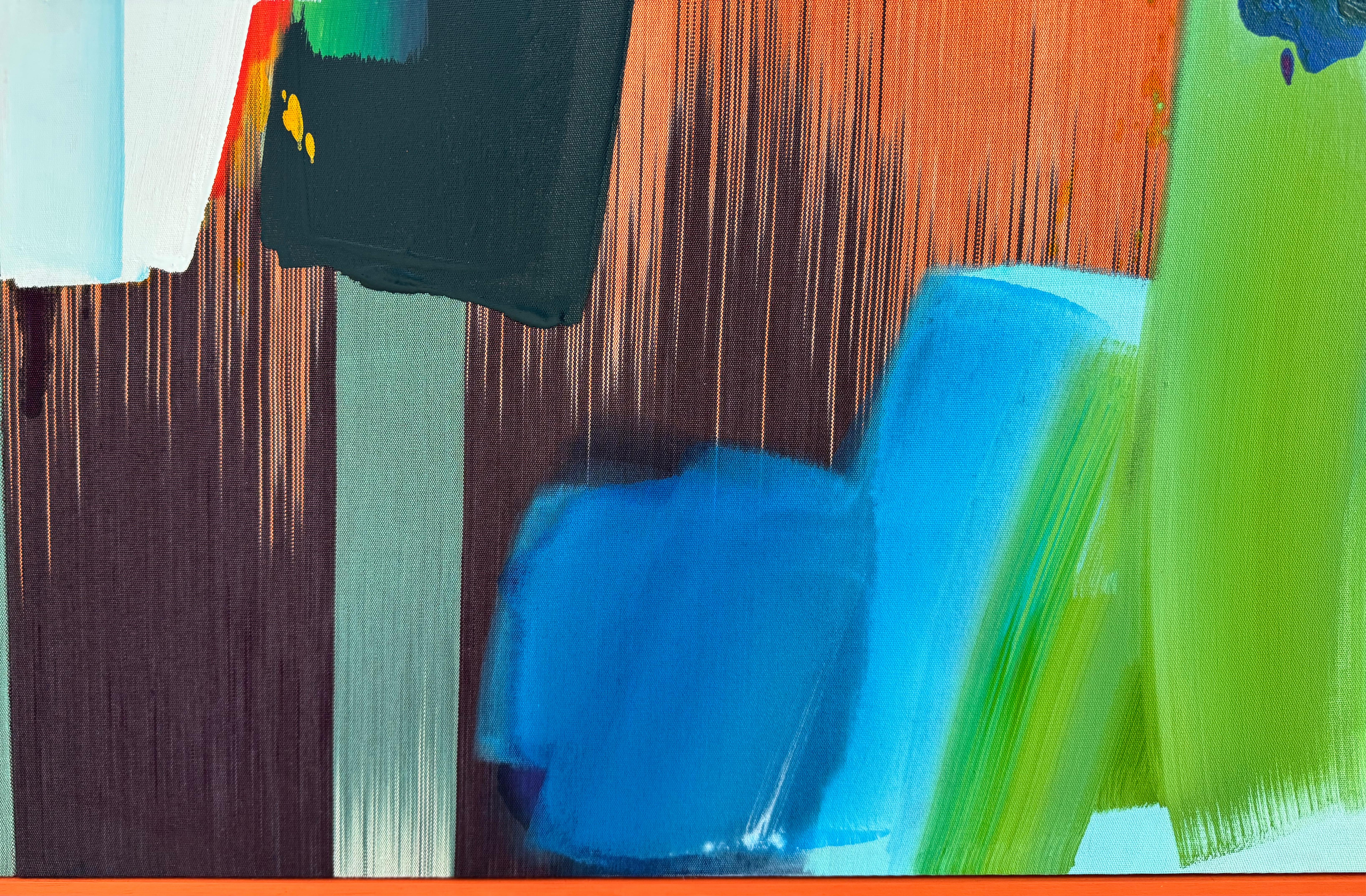 Japanese Thread Painting with Turquoise, 2025, Ptolemy Mann For Sale 7