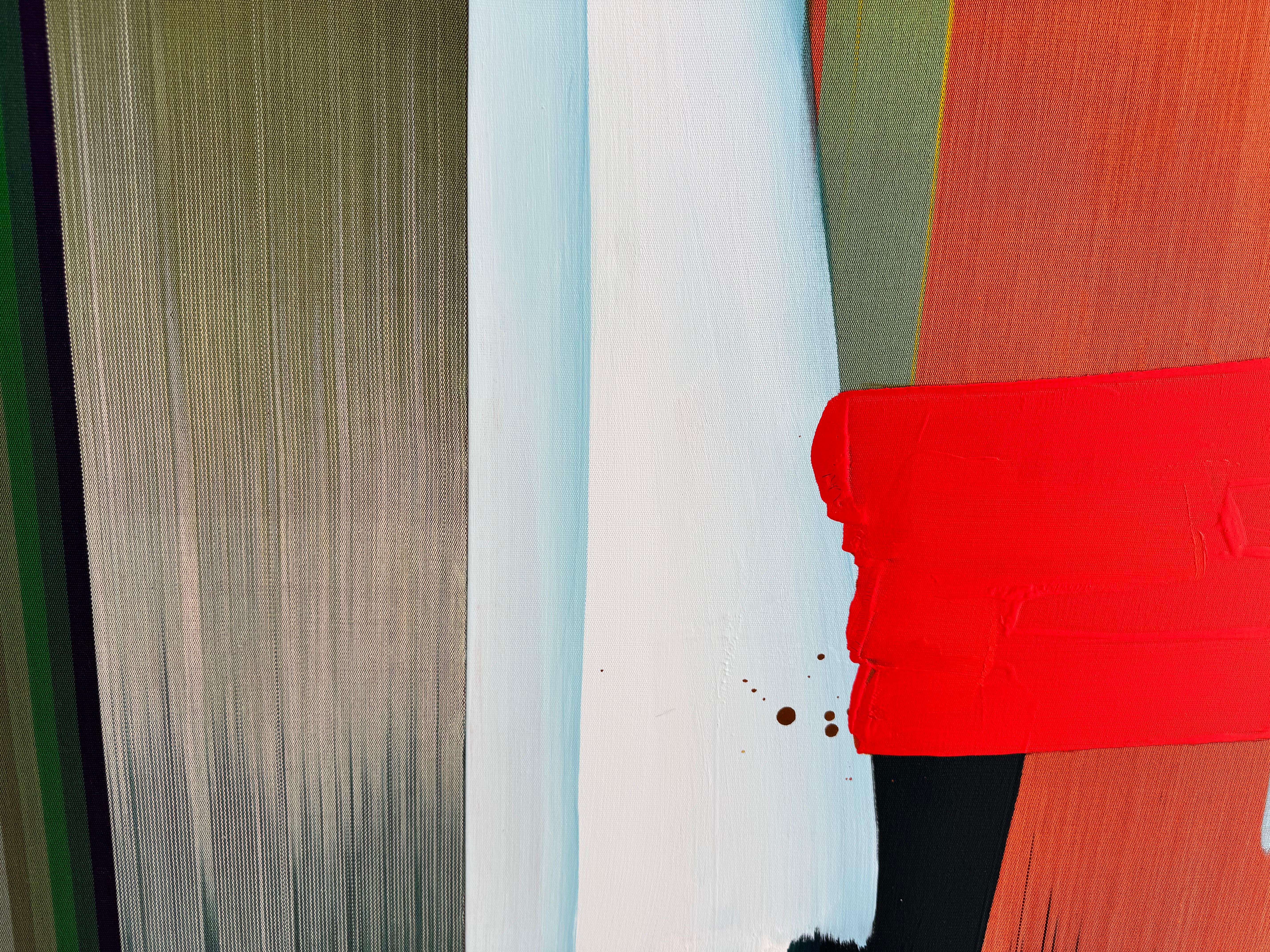 Japanese Thread Painting with Turquoise, 2025, Ptolemy Mann For Sale 8
