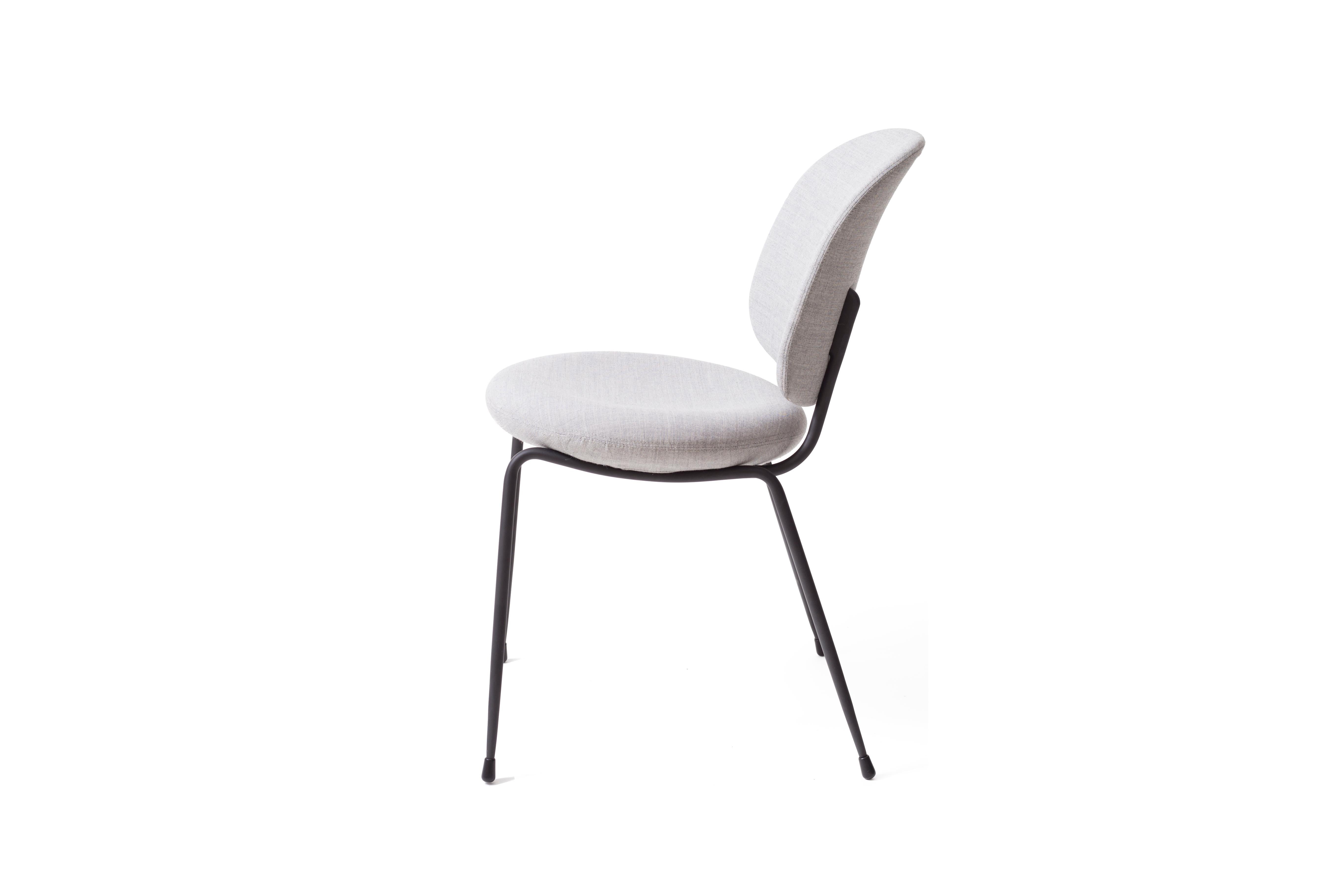 Chinese Pu Leather Omega Ice and Steel Dining Chair, Industry