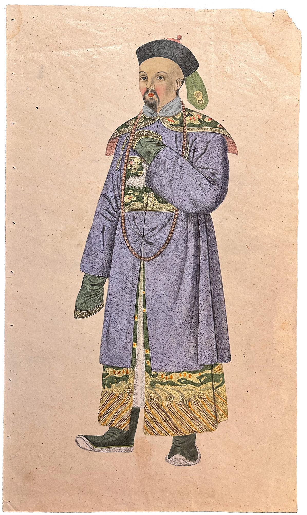 Un noble chinois, de The Costume of China, par G.H. Mason John Dadley