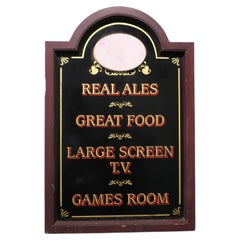 Pub Restaurant Traditional Greeting Sign, Welcome Board