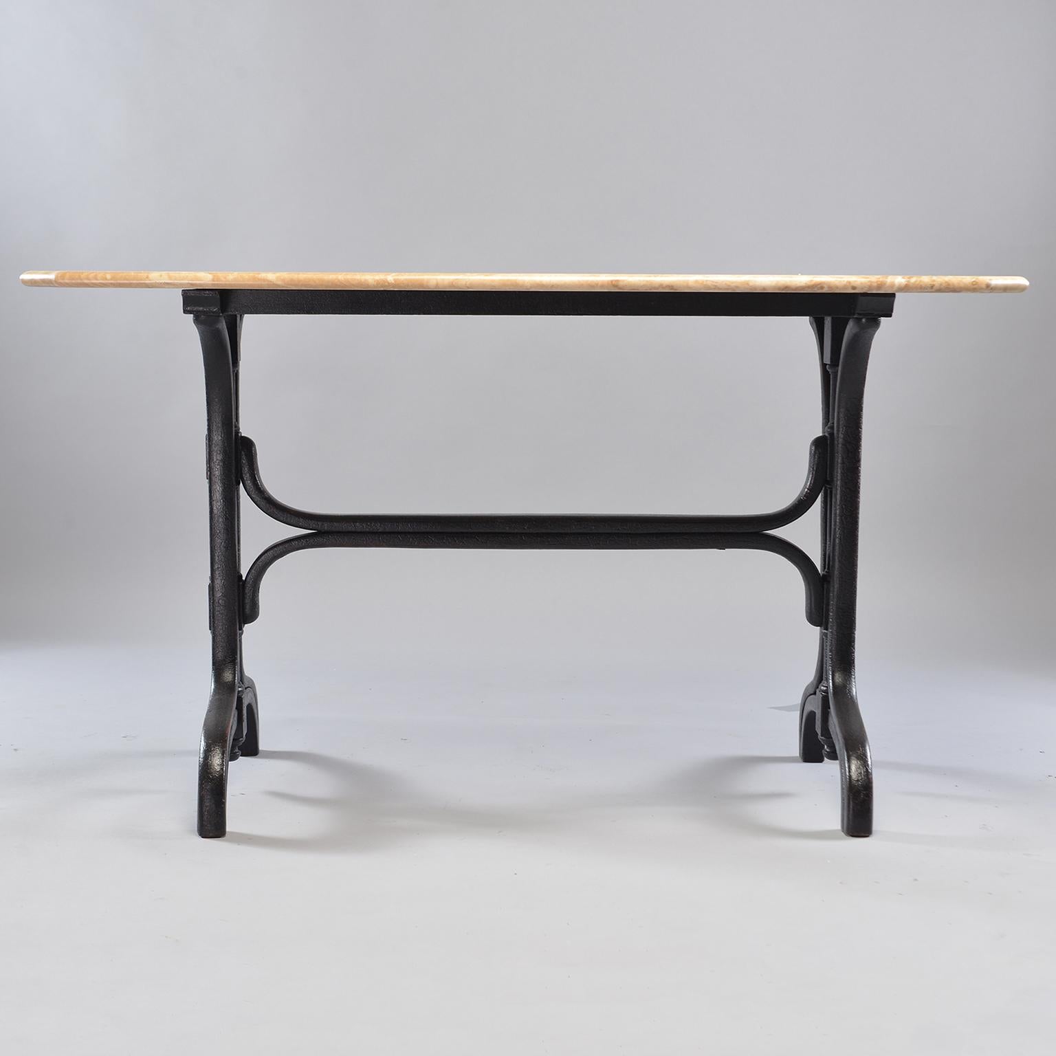 Pub Table with Marble Top and Ebonised Bentwood Base 10