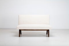 Pierre Jeanneret High Court Public Bench / Sofa in Muffle Alpaca Rose Uniacke
