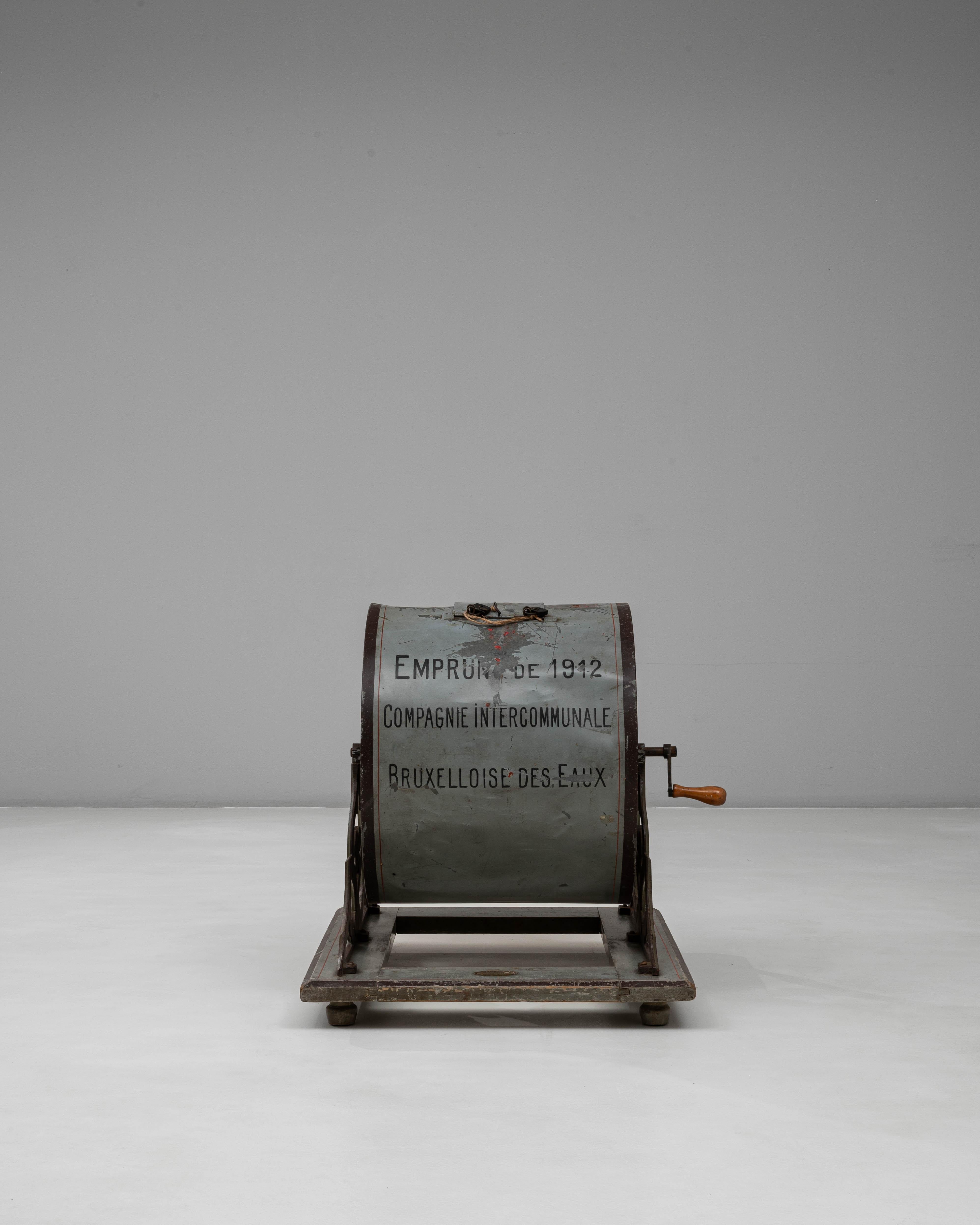 Öffentliche Anleihe Metall Lotterietrommel von Brussels Water Company im Angebot 7