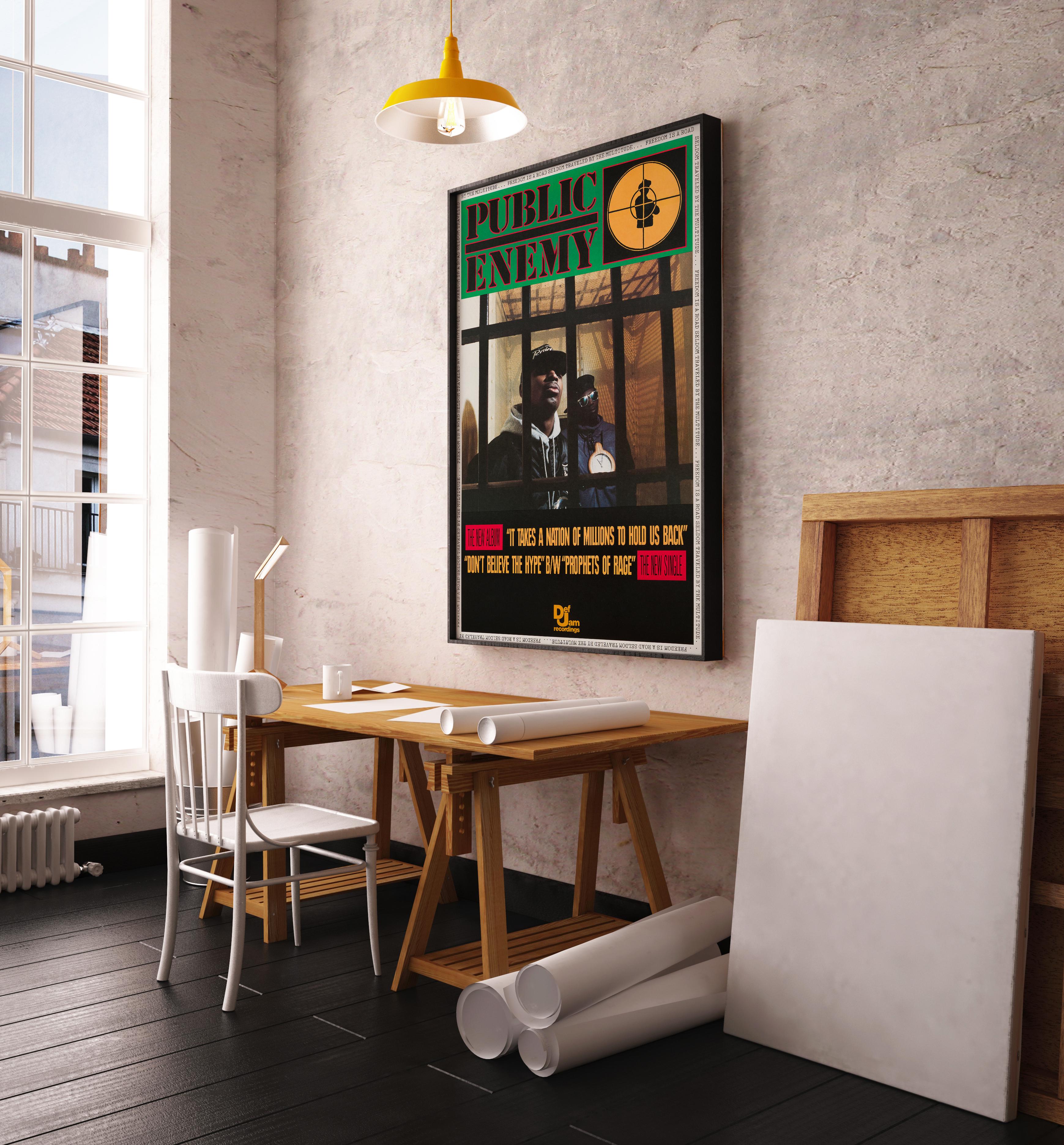 Public Enemy „It Takes A Nation of Millions“, Original-Vintage-Poster, 1988 (Postmoderne) im Angebot