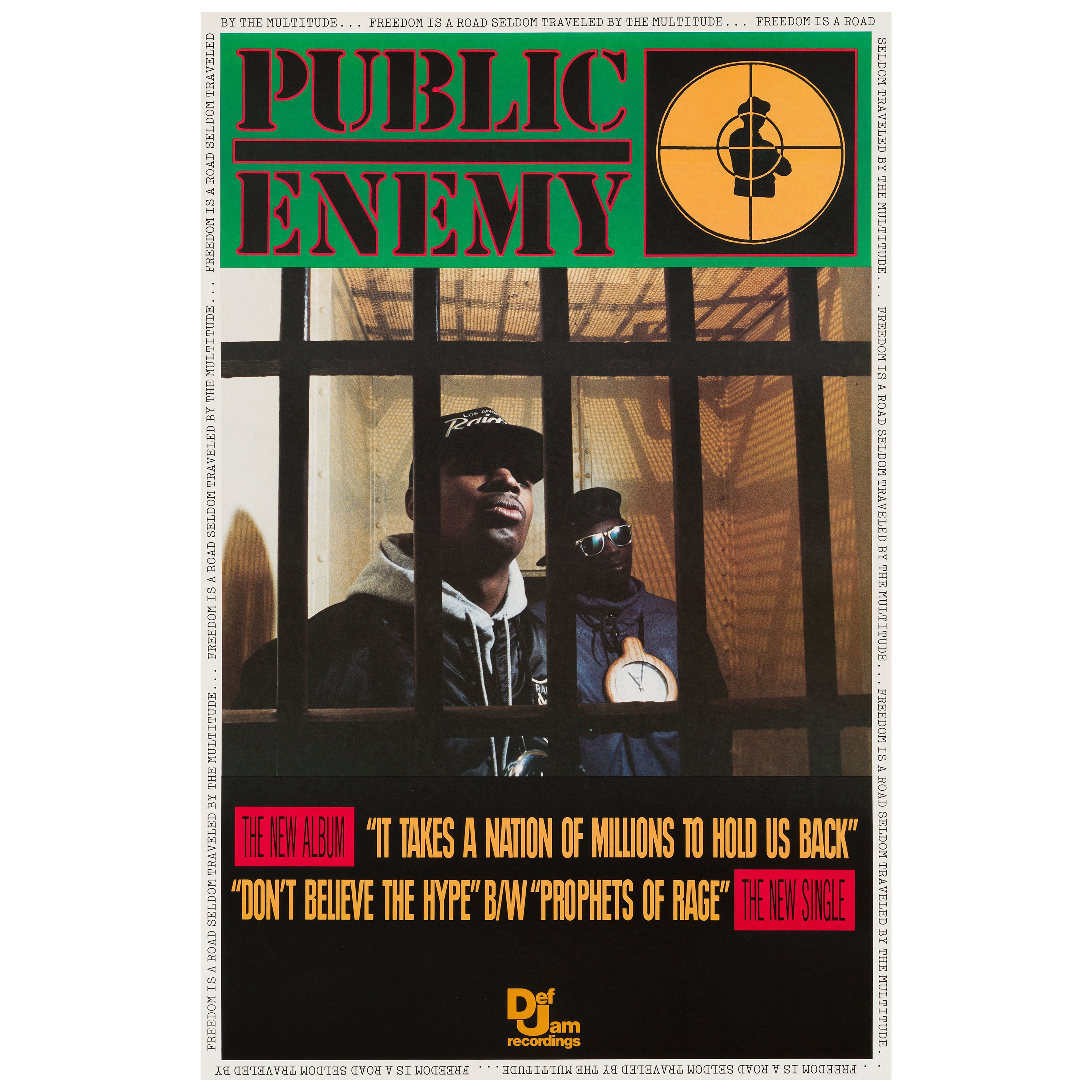 Public Enemy „It Takes A Nation of Millions“, Original-Vintage-Poster, 1988 im Angebot