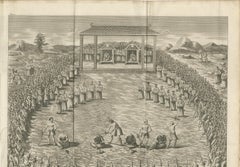 Public Execution Scene in Tonkin (Northern Vietnam) – Antique Engraving, 1787