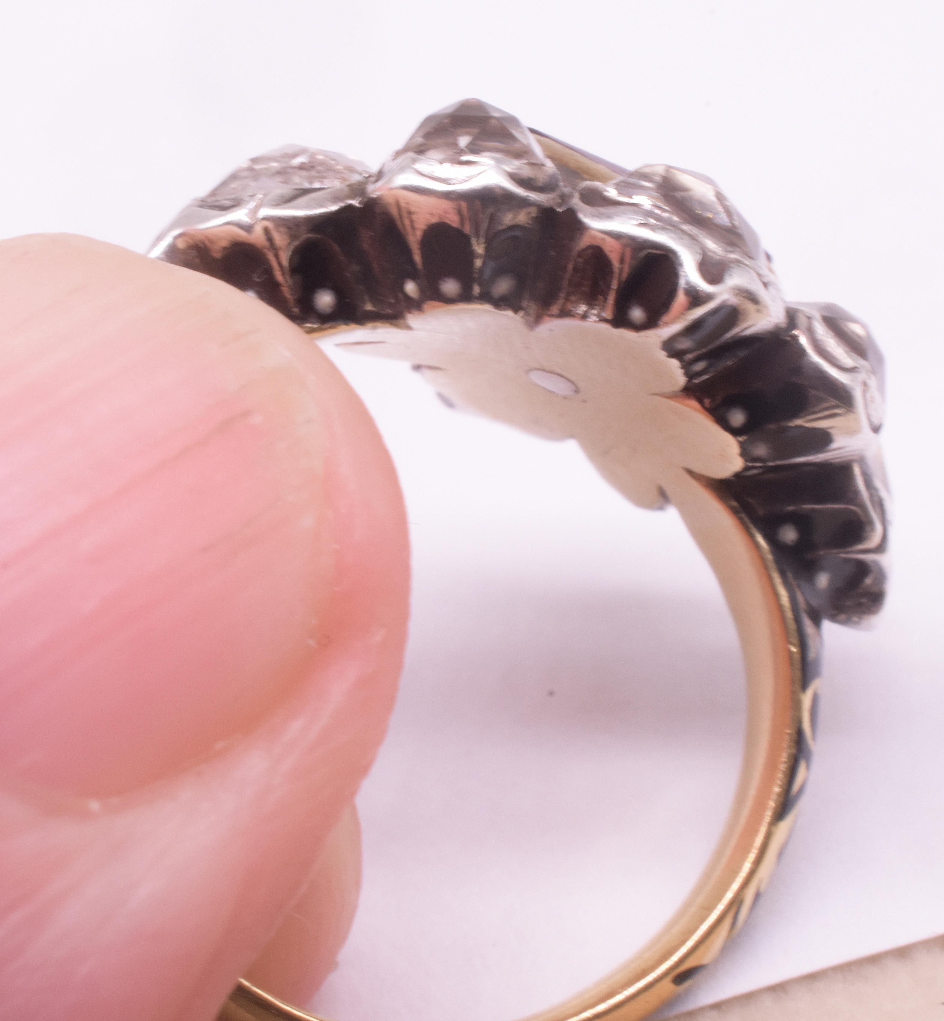 C1680 Stuart Period Paste Cluster Ring with Center Almandine Garnet For Sale 8