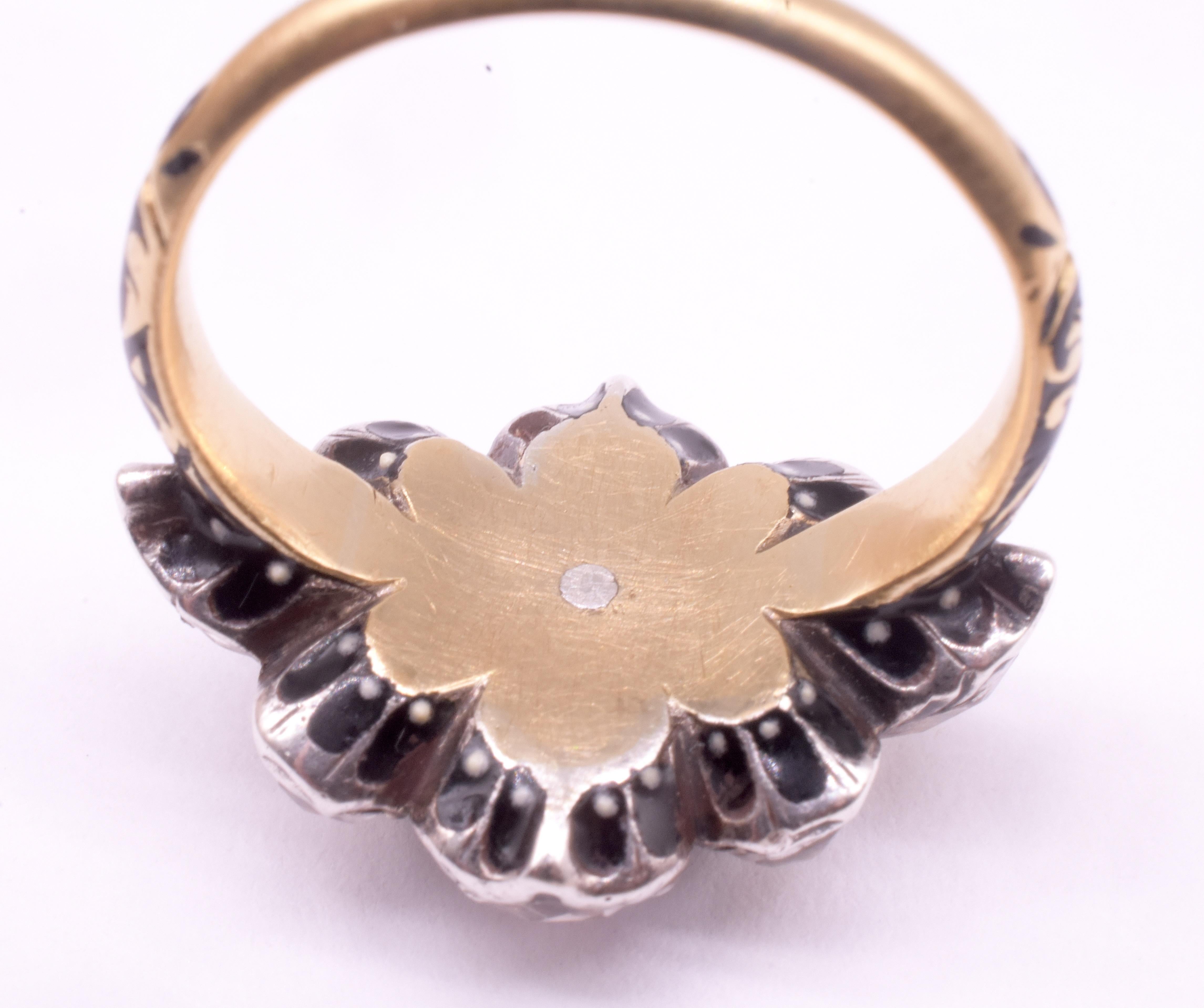 C1680 Stuart Period Paste Cluster Ring with Center Almandine Garnet For Sale 9