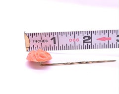 Victorian Coral Stickpin of Figural Face in the Motif of the Grotesque