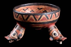 Published Polychromed Rattling Tripod Bowl - Guanacaste, Costa Rica (600-900 AD)
