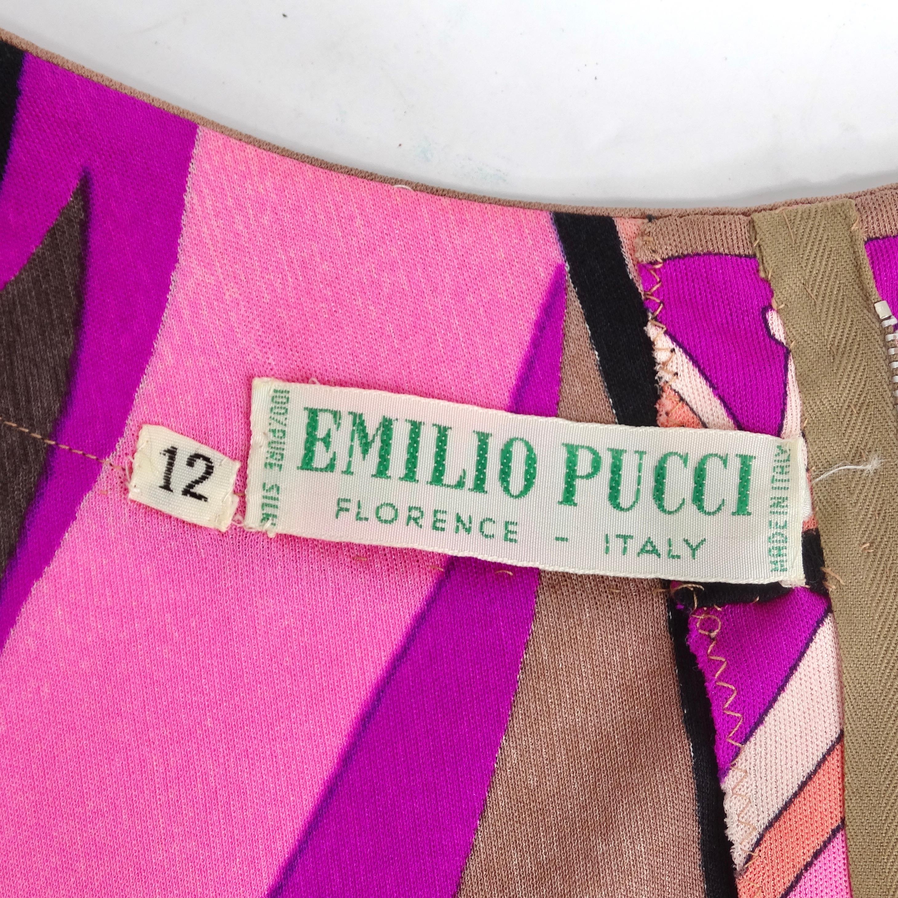 Pucci 1960s Printed Multicolor Dress For Sale 6