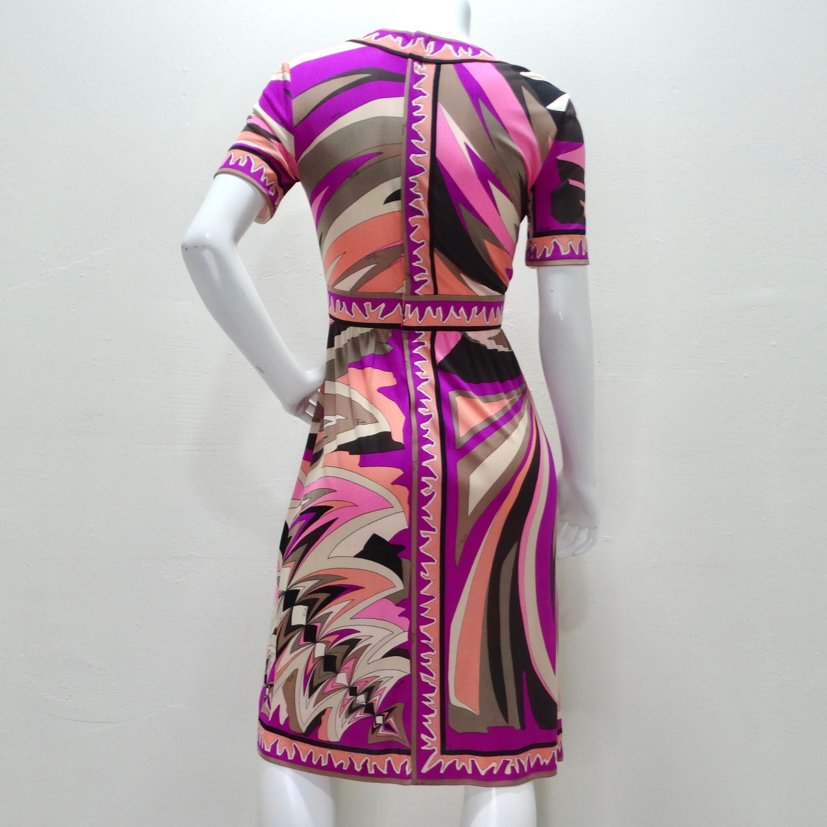 Pucci 1960s Printed Multicolor Dress For Sale 1