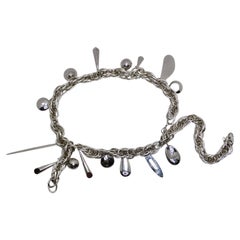 Pucci 1980s Silver Tone Charm Chain Belt