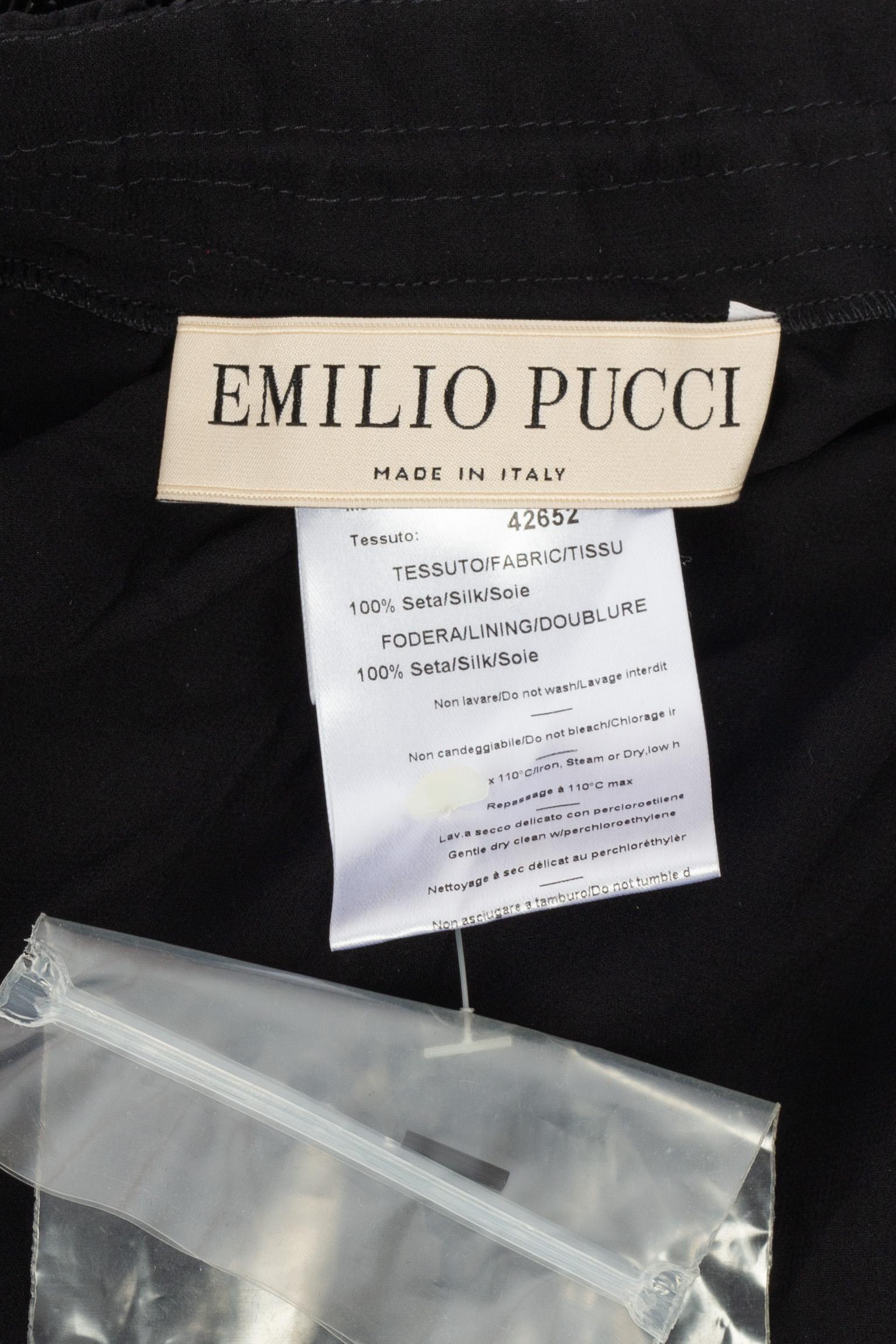 Pantalon noir à paillettes Pucci en vente 7