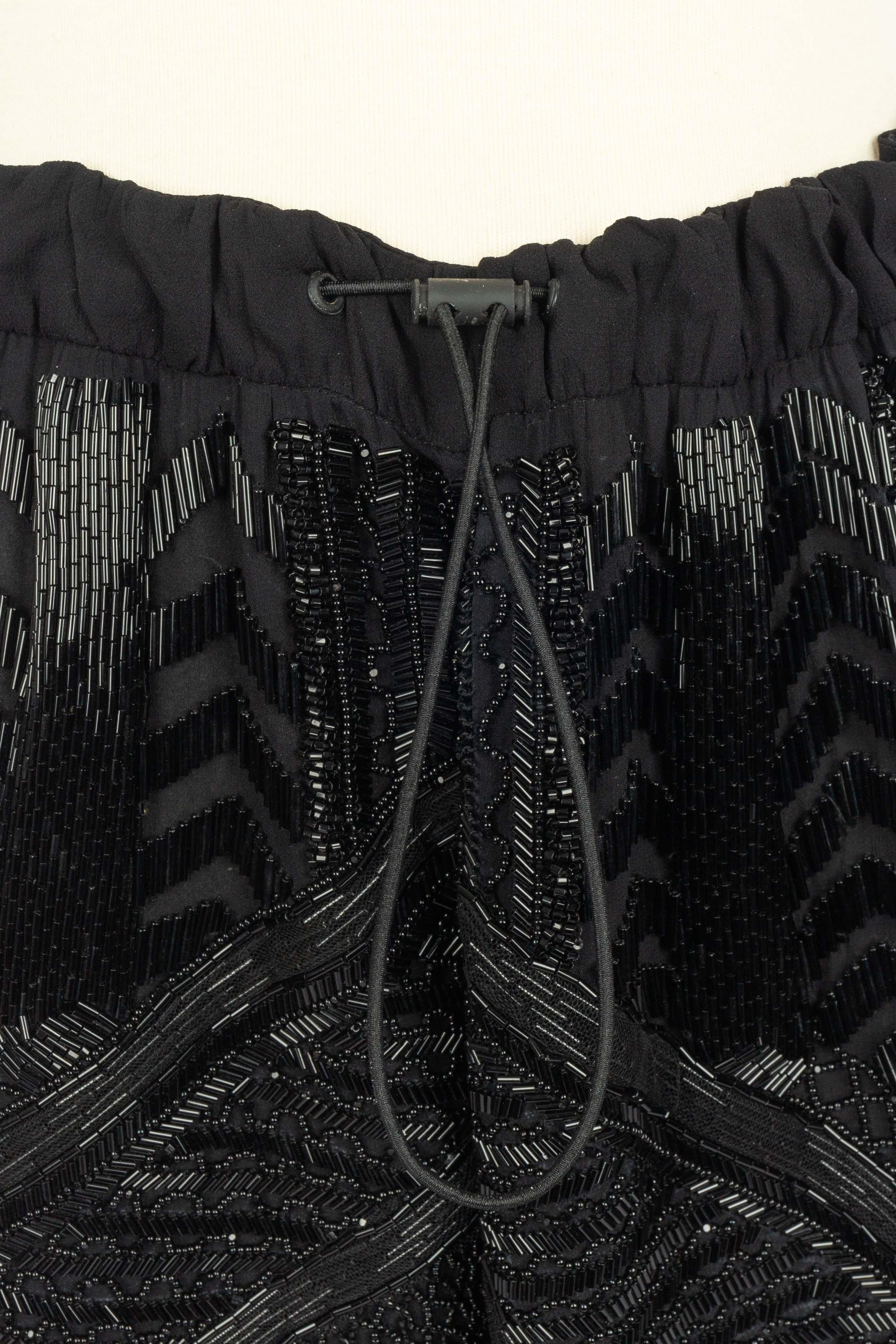 Noir Pantalon noir à paillettes Pucci en vente