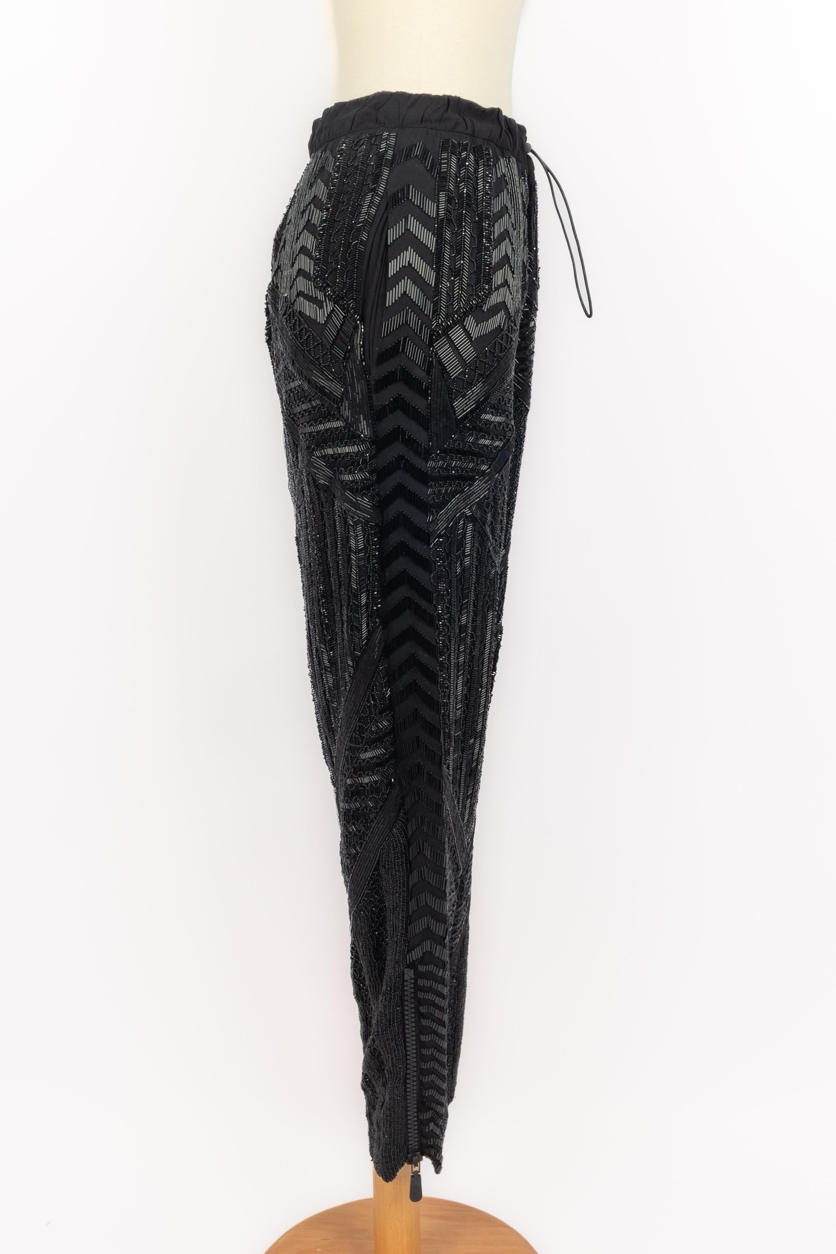 Pantalon noir à paillettes Pucci Pour femmes en vente