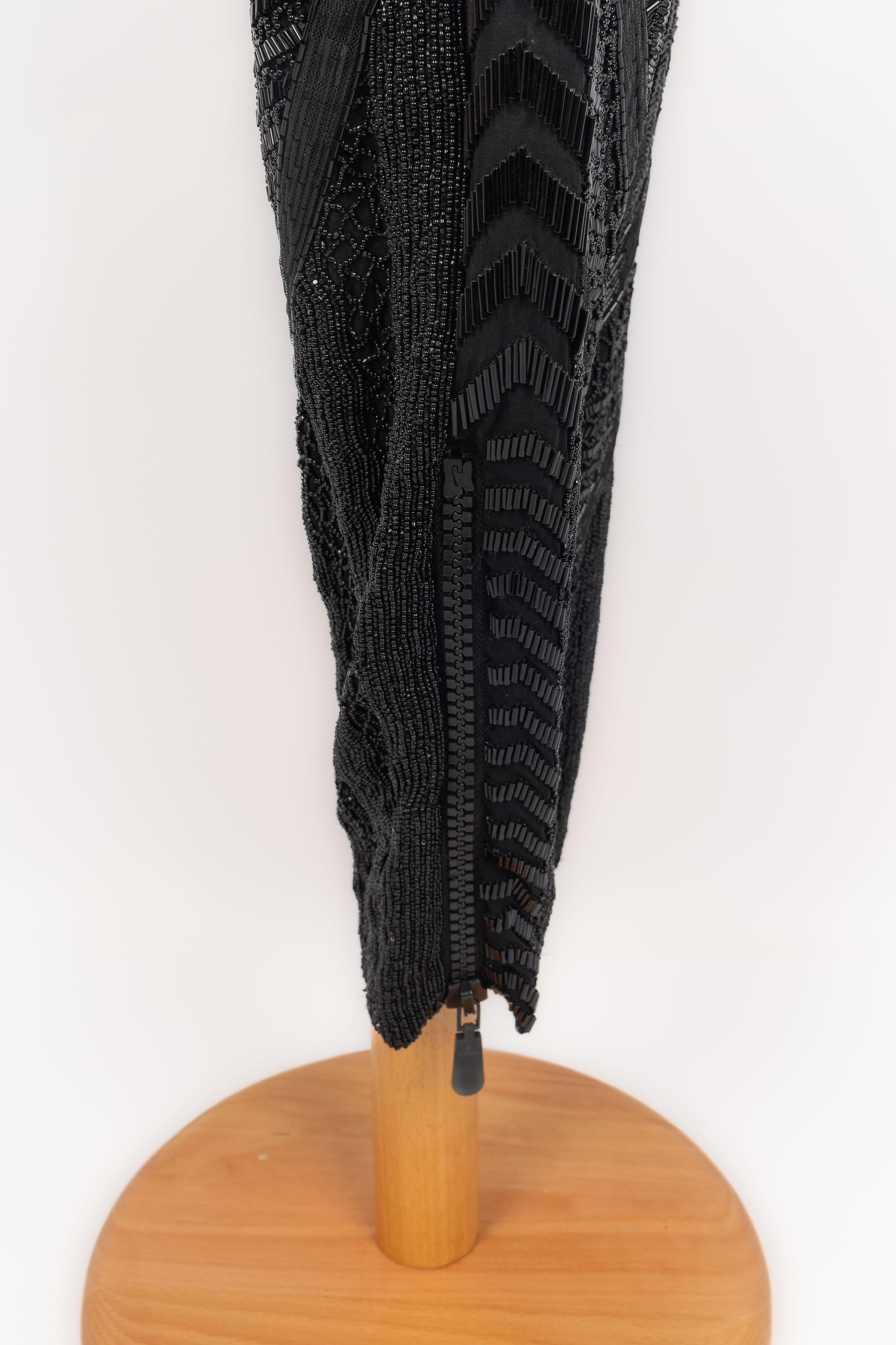 Pantalon noir à paillettes Pucci en vente 1